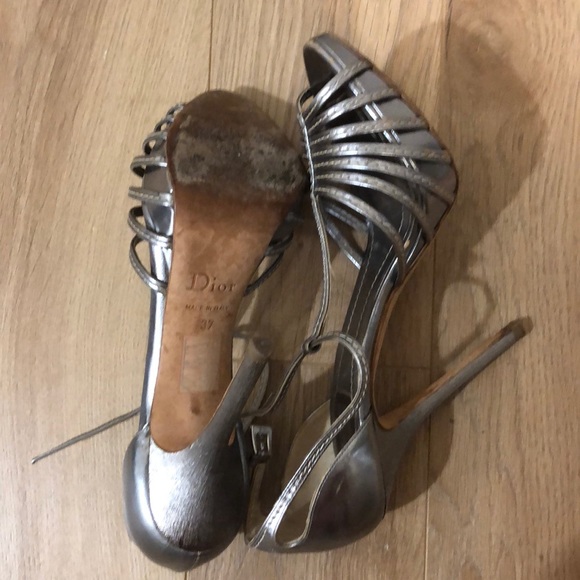 Dior silver T strap pumps size 37 - Picture 4 of 4